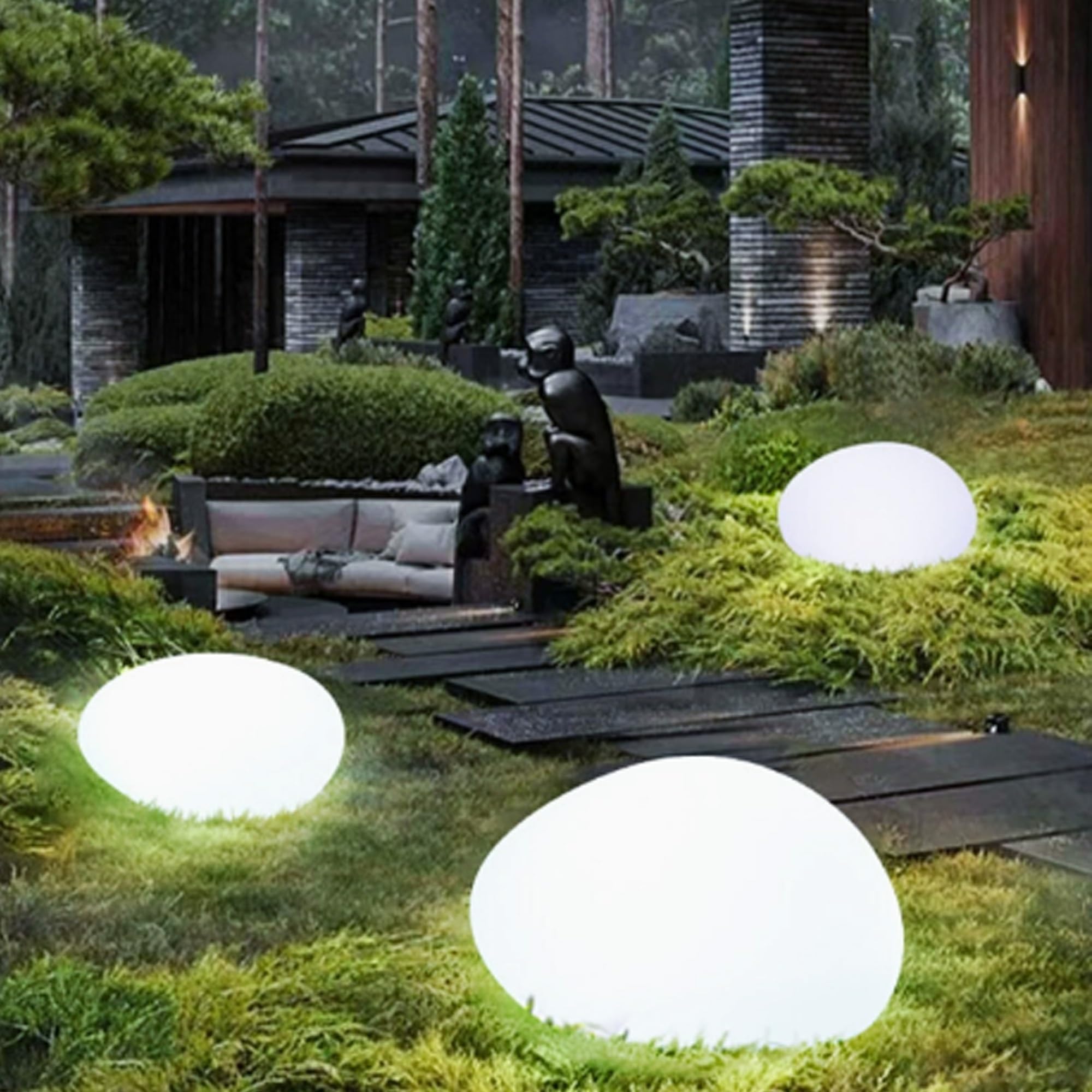 Luci solari per esterni, Lampade da esterno giardino luci per segnavia per portici anteriori, decorazioni per giardini, cortili, patio, vialetti, decorazioni per interni(40x30x16cm)