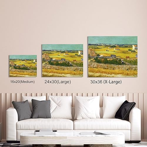 Miniatura 327 de A&T ARTWORK The Starry Night de Vincent Van Gogh. Tamaño del marco: 36 x 30 pulgadas, tamaño de la imagen: 30 x 24 pulgadas, reproducciones clásicas