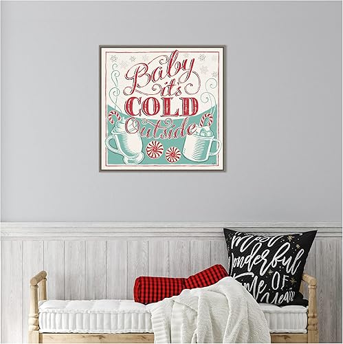 Miniatura 6 de Amanti Art Lienzo enmarcado para pared, 22 x 22 pulgadas, diseño de Feliz Navidad II por Janelle Penner, lienzo enmarcado para pared, obras de arte