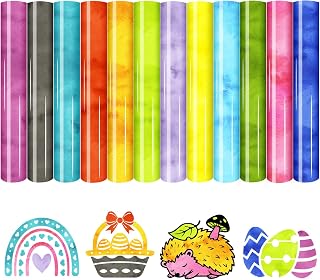 HTVSTD Multi-Colored Texture 12PCS Heat Transfer Vinyl 12''*10