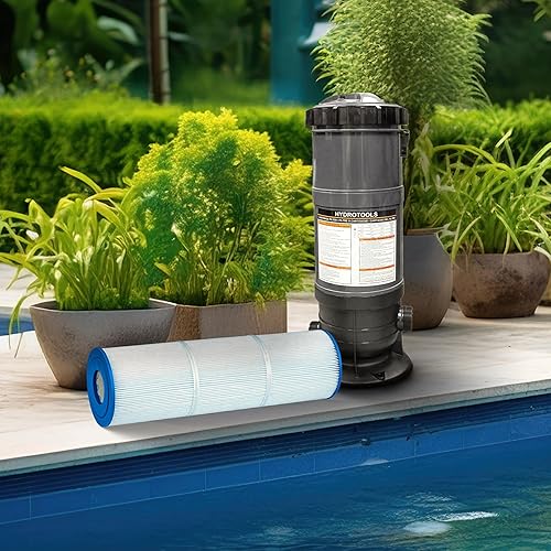 Vista 113 de SWIMLINE HYDROTOOLS - Tanque de cartucho de piscina sobre el suelo y elemento de filtro de repuesto, 100 pies cuadrados Sistema de filtración