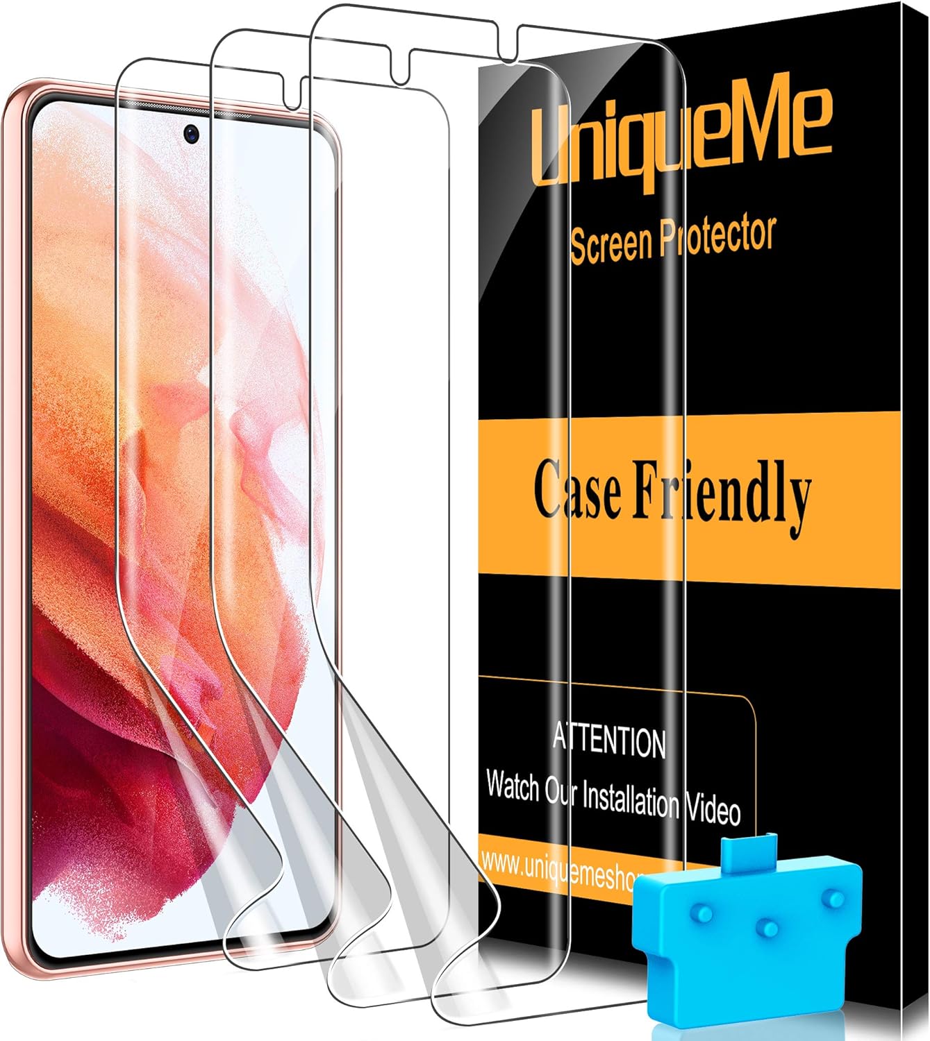 UniqueMe [3 Pack] Soft TPU Screen Protector Compatible for