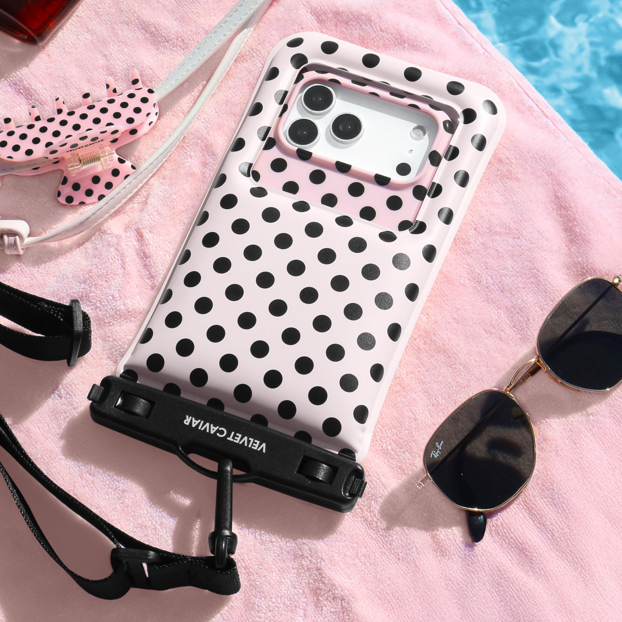 VELVET CAVIAR Funda impermeable para teléfono con cordón, funda flotante IP68 para iPhone y todos los teléfonos, bolsa seca para esnórquel, playa, kayak, artículos esenciales de viaje y crucero para