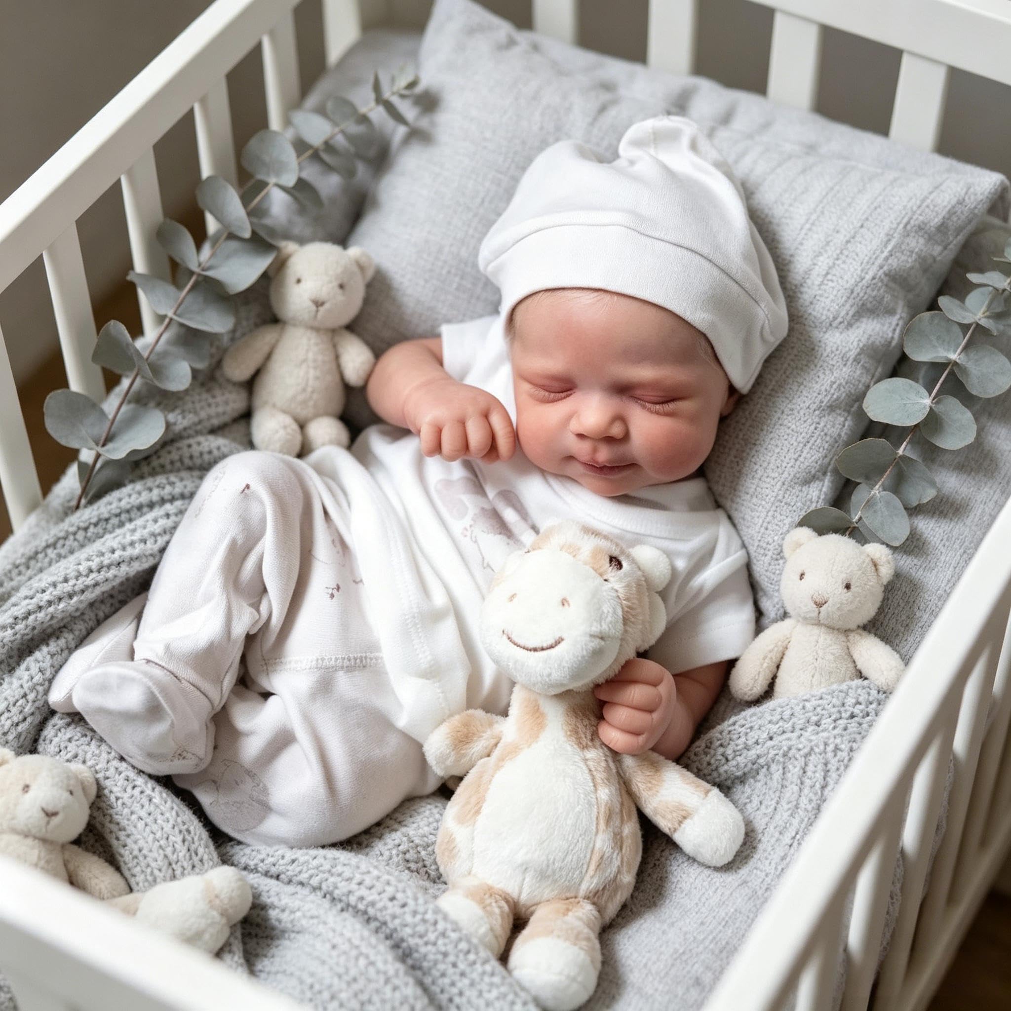 Reborn Lalki dla niemowląt, silikonowe, na całe ciało, 45 cm, prawdziwe lalki, noworodek, realistyczna lalka niemowlęca, zmywalna, winylowa, silikonowa, z akcesoriami do zabawek