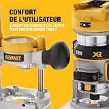DEWALT 18V XR Brushless 1/4 in. (8mm) Compact Router, Tool Only, DCW604NT-XJ - 6