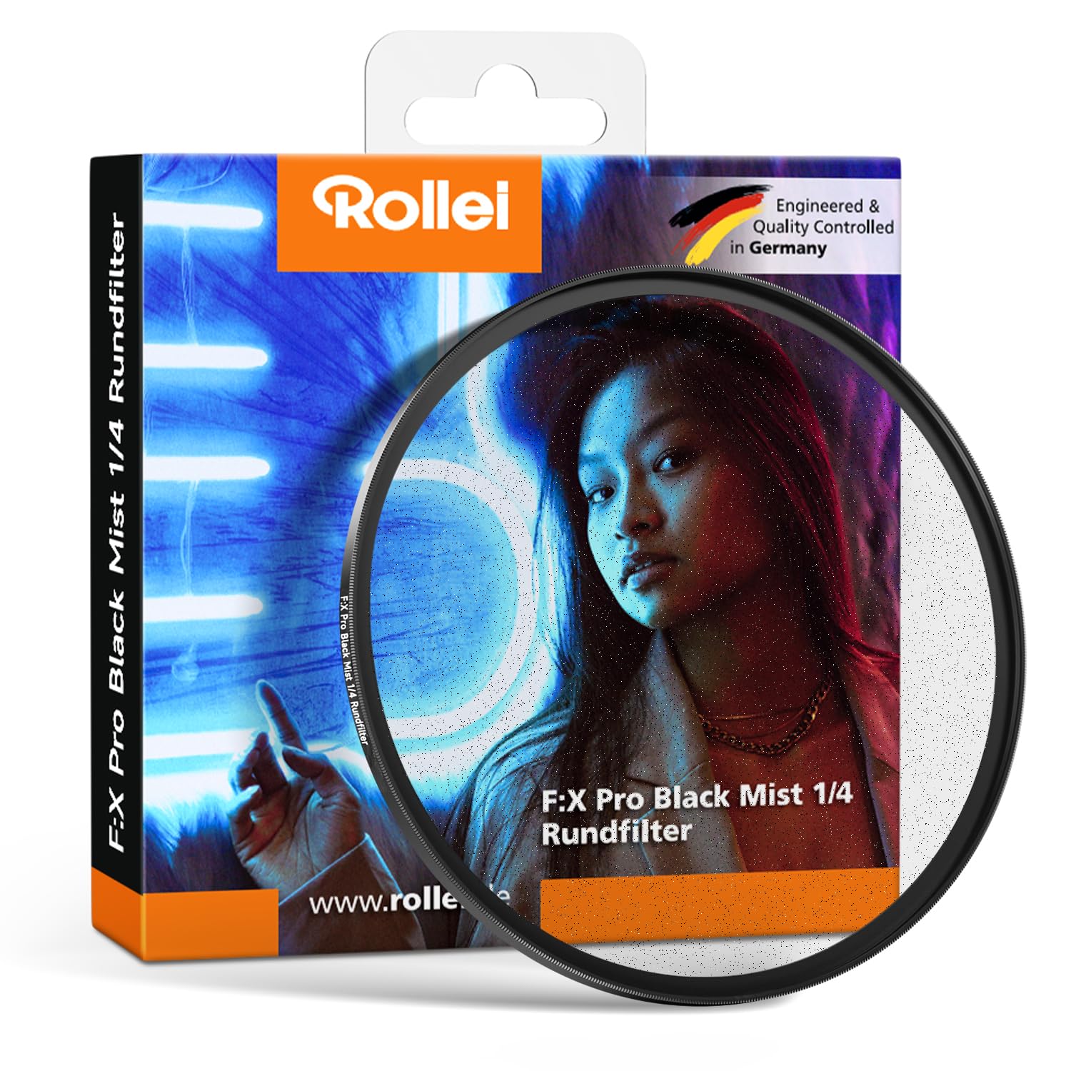 Rollei F:X Pro 77 mm Black-Mist Filter 1/4, Black Diffusion aus Professionelles Optisches Glas für Portraitfotografie Foto- und Videoaufnahme, Black-Mist-Diffusion-Filter-77mm