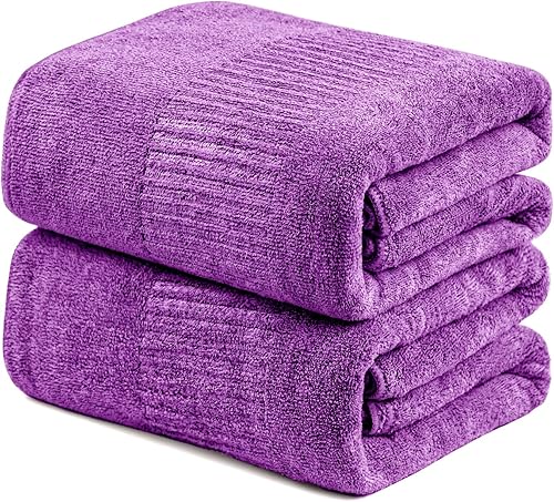 Vista 66 de SEISSO Toallas de baño, extra absorbentes y de secado rápido para baño, toalla de baño grande de fibra, súper suave, multiusos, para fitness, spa