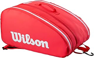 Wilson Super Tour - Bolsa de Pickleball roja, Color Rojo y Blanco, Rojo y Blanco, Super Tour - Bolsa de Pickleball roja