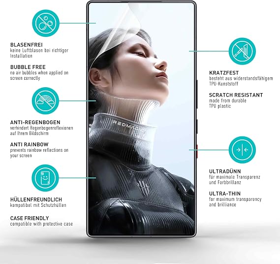 smartect TPU Screen Protector 2 Pieces for Nubia RedMagic 11 Pro / 11 Pro+