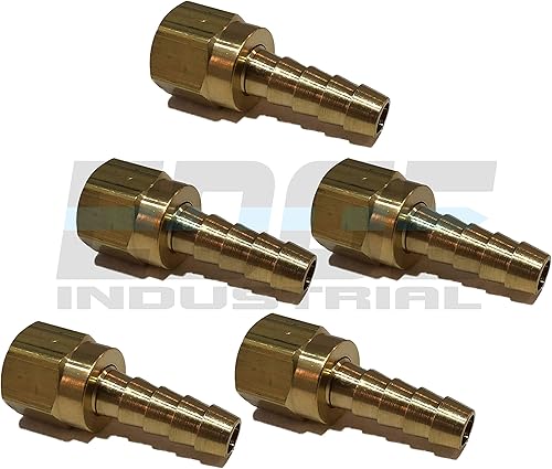 516" ID de manguera a 516" 45 SAE37 JIC doble asiento hembra de latón giratorio conector de combustibleaireaguaaceitegasWOG (cantidad 05)