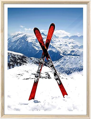 Miniatura 13 de iHery Arte de pared con marco de madera de roble natural beige dimensional, 12 x 16 pulgadas, arte de lienzo de lujo de Audrey Hepburn, arte de moda