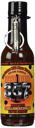 Mad Dog 357 Collectors Edition صلصة ساخنة مع ملعقة رصاصة Keychain 5 Fl Oz