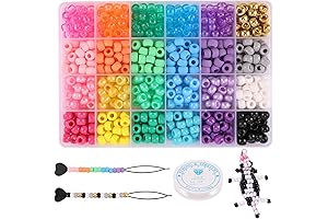 24-Color Pony Beads for Braids, Jewelry, Kandi Bracelets Kit