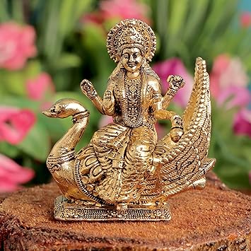 Brass Brahmani Maa Idol | Solid Brass Brahmani Devi Murti for Pooja, Home Temple & Gift | 2.2 Inch