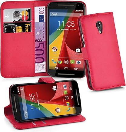 Cadorabo Carcasa para Motorola Moto G2?Funda en Color Rojo carm?n Funda con Tarjetero y funci?n Atril Case Cover Carcasa Funda Book Style Carm?n de Color Rojo Cadorabo Carcasa para Motorola Moto G2?Funda en Color Rojo carm?n Funda con Tarjetero y funci?n Atril Case Cover Carcasa Funda Book Style Carm?n de Color Rojo