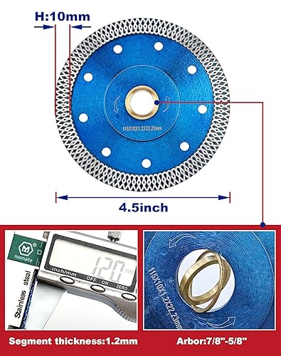 Miniatura 2 de OSTEK 5 unidslote Super Thin 4.5 "Hoja de sierra de azulejo para granito mármol cerámica porcelana azulejos