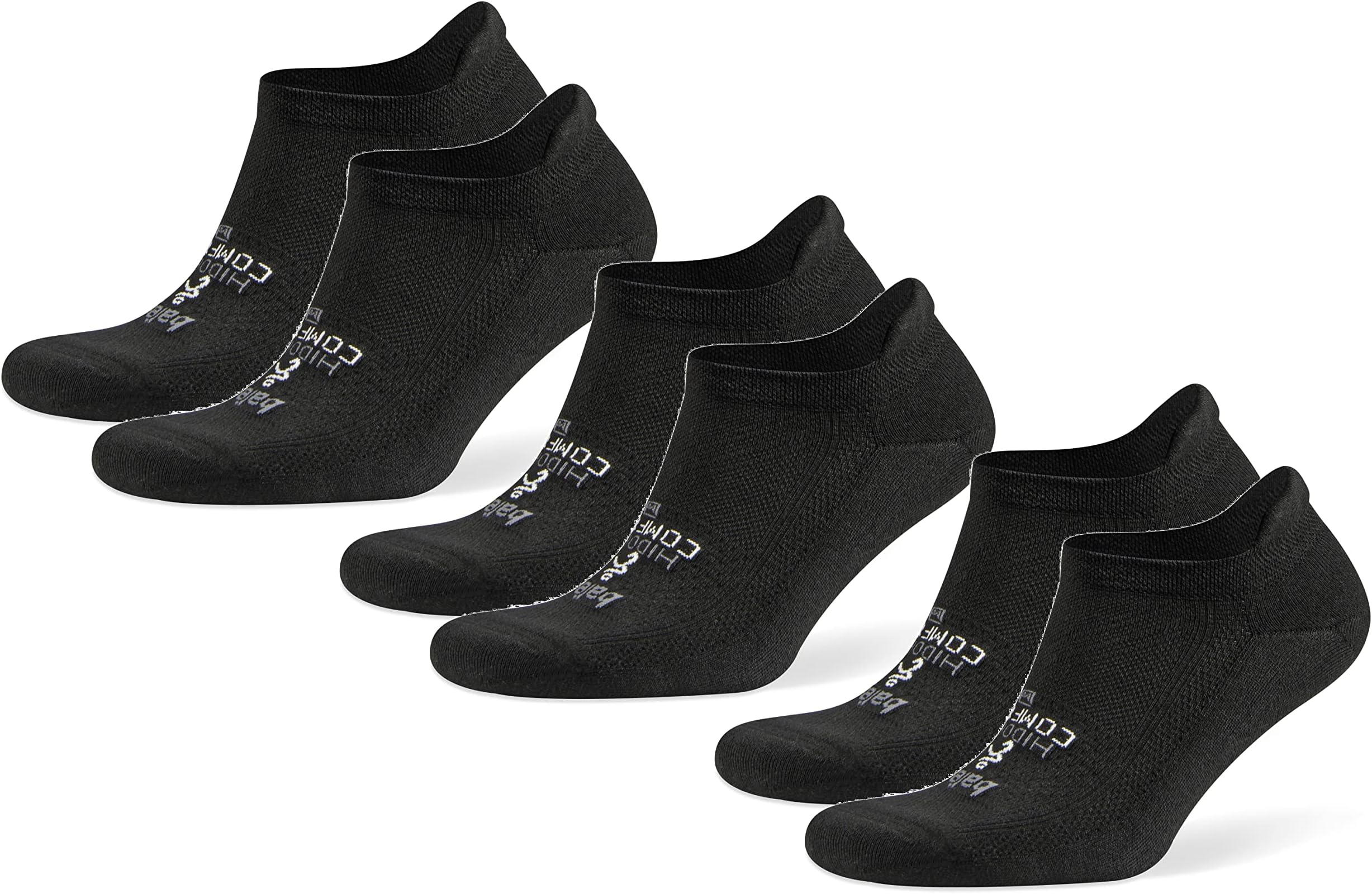 Unisex Hidden Comfort Performance No Show Athletic Running Socks for Men and Women (3-pack)