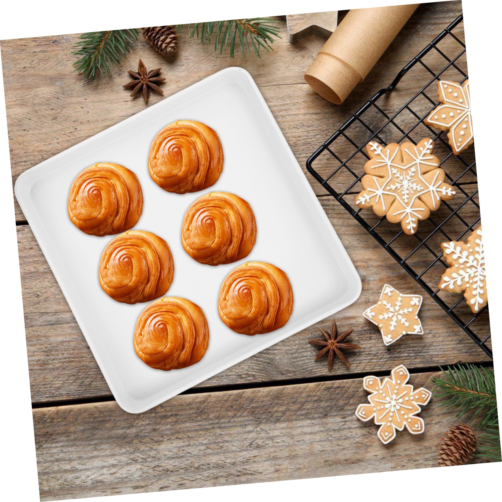 Hemobllo Moule à Gâteaux Acier Plaque de Cuisson Réutilisable Ustensiles de Pâtisserie pour Biscuits Maison