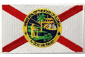 EmbTao Embroidered Florida State Flag Iron On Sew On Patch FL Emblem