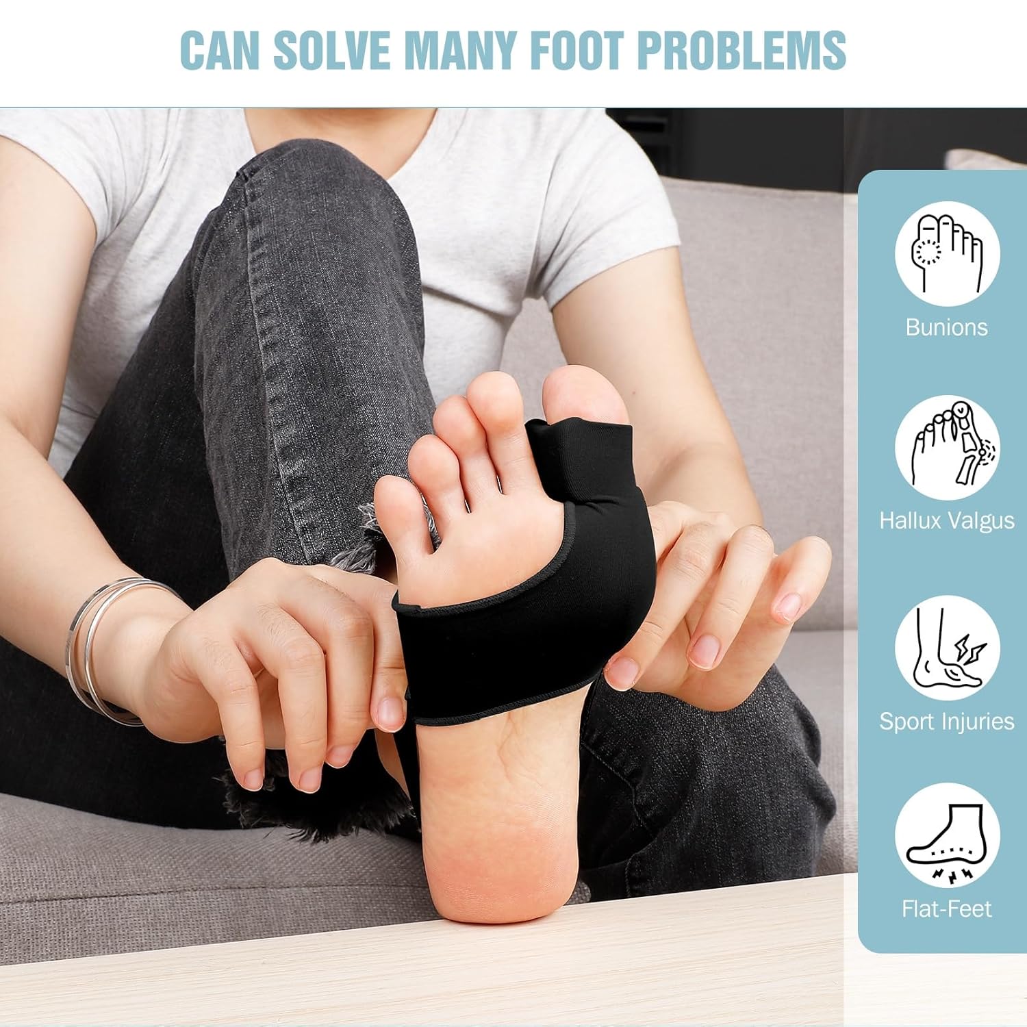 2PCS Bunion Correctors for Women & Men Big Toe, Big Toe Separator-Orthopedic Bunion Splint-Bunion Pads-Toe Spacers Pain Relief, Comfortable & Breathable for Day/Night - Image 3