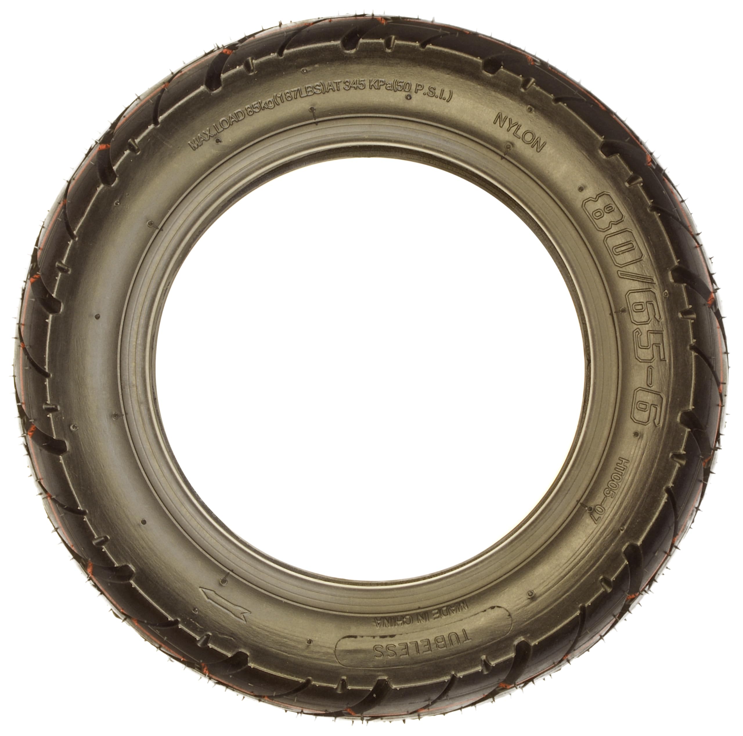 Pneu tubeless 80/65-6, 10x3-6, 255x80-6, pour trottinette électrique, Compatible avec SmartGyro, Dualtron, Kugoo, Kukirin, Clé à levier incluse