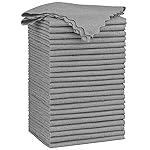 Orighty Grey Microfiber Cleaning Cloth, 24 Pack Highly Absorbent Cleaning Rags, Microfiber Towels for Cars, Household Cleaning Supplies, Reusable Lint Free Cloths for House, Kitchen, 12 x12 inch