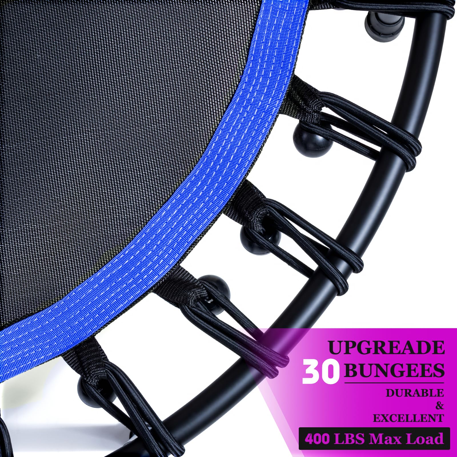 DARCHEN 200 kg trampolino rimbalzante per adulti, mini trampolino per esercizi di rimbalzo indoor per allenamento fitness per trampolino tranquillo e sicuro indoor [100 cm]