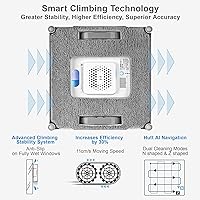 Vista 3 de HUTT Auto Window Cleaning Robot A1, Upgraded 4 Water Spray & 6000PA High Suction Power Window Cleaner with Laser Sensor Detection, Perfect for