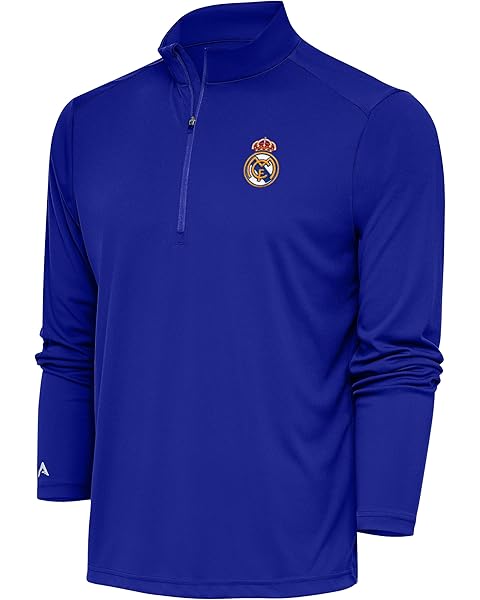 Antigua Mens Real Madrid Quarter Zip Pullover