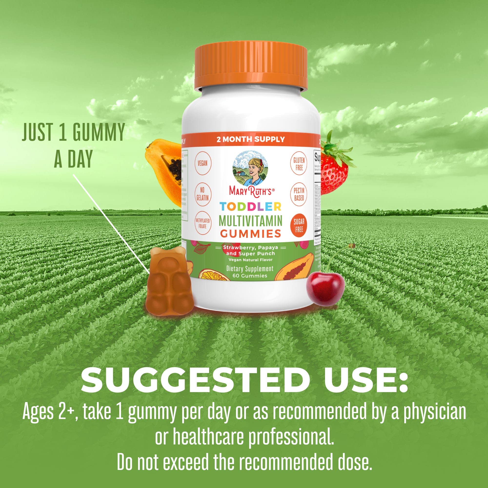 MARYRUTH'S Toddler Multivitamin Gummies, Sugar-Free,2 Month Supply, Ages 2+ — Amazon image 6