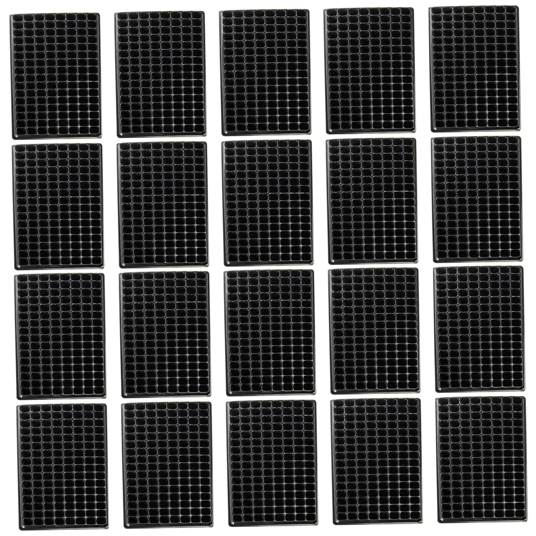 Plateau de semis, plateaux de graines 20 pièces 21x11 pouces, plateaux démarrage plantes à 200 trous, non toxiques et flexibles, charge 60 kg, plaque semis en PET pour le jardinage, les g