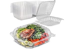 Fit Meal Prep 8" Salad Clamshell Containers for To-Go Salads