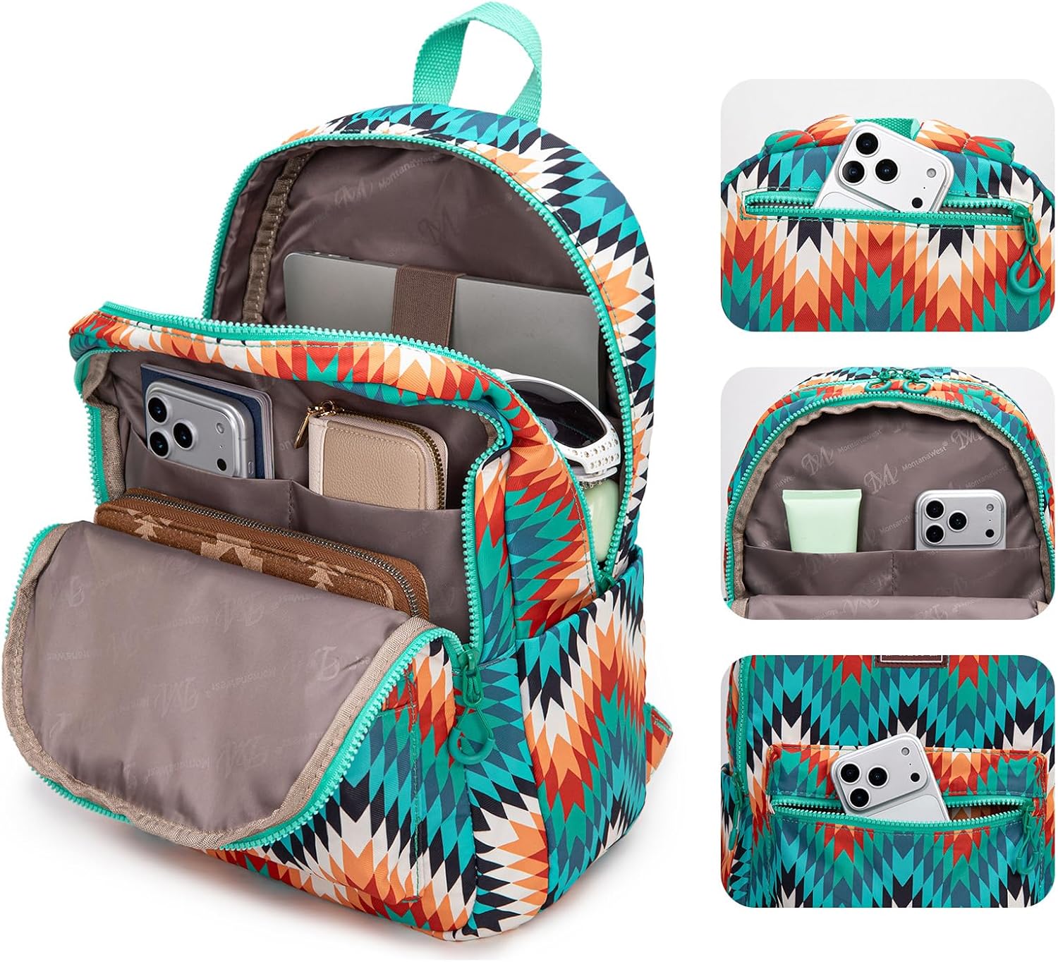 Montana West Backpack Purse for Women Western Aztec Backpack Purse Lightweight Casual Daypack for Travel - Image 4