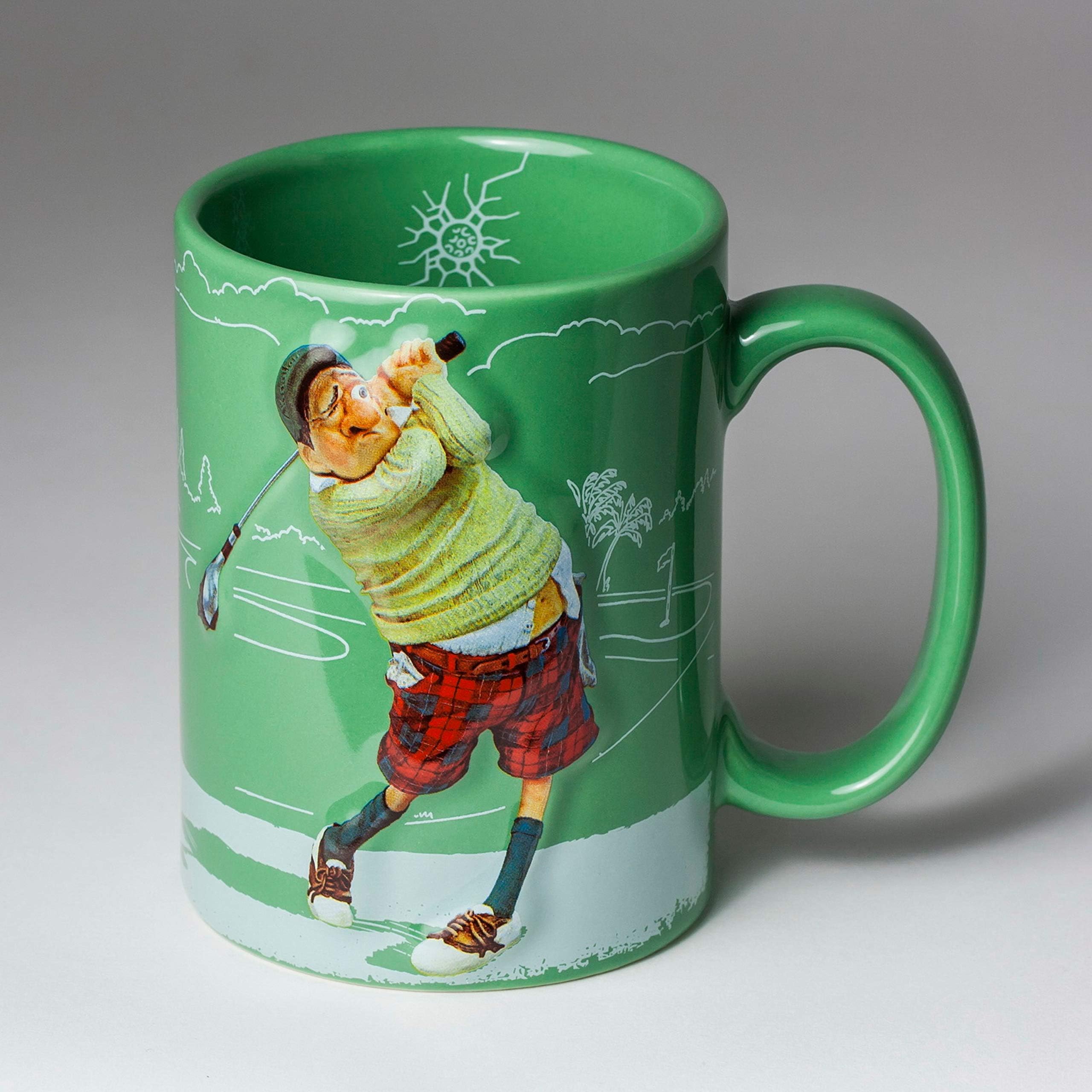 Forc Hino FO83002 The Golfer Mug, Ceramic, Multicoloured, 8 x 8 x 12 cm