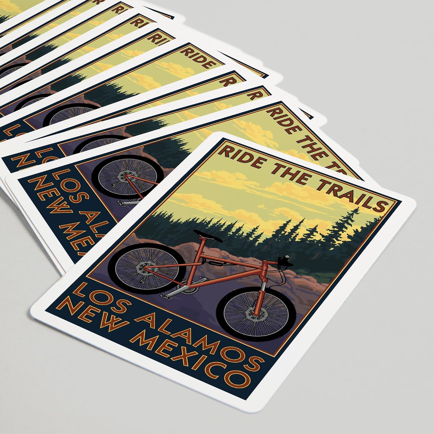 Lantern Press Los Alamos, New Mexico, Mountain Bike Scene, 52 Playing Cards for Adults, Poker Size Card Deck