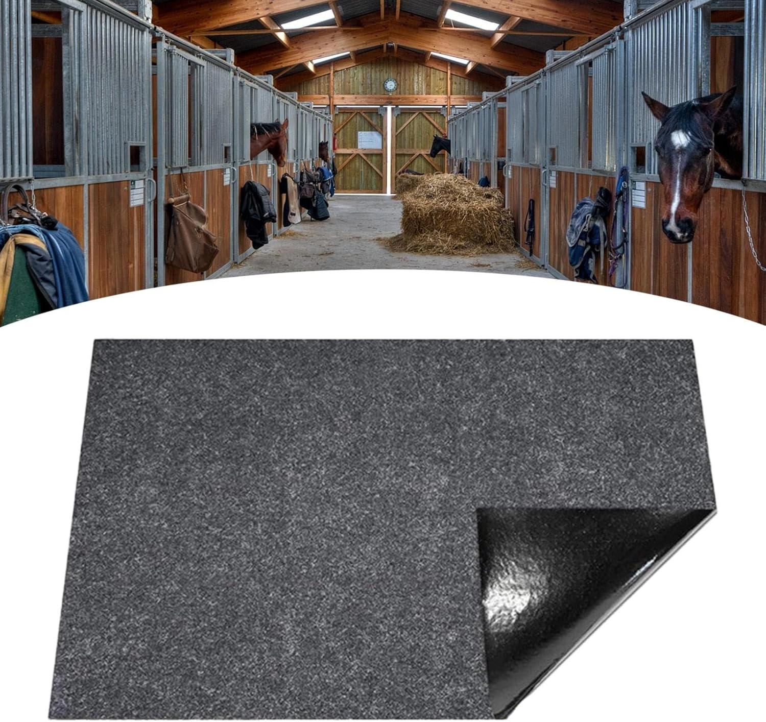 Horse Stall Mat for Floor Surface Keeps Stable Floors Clean Absorbent for Horses Livestock Lightweight Floor Mat Washable