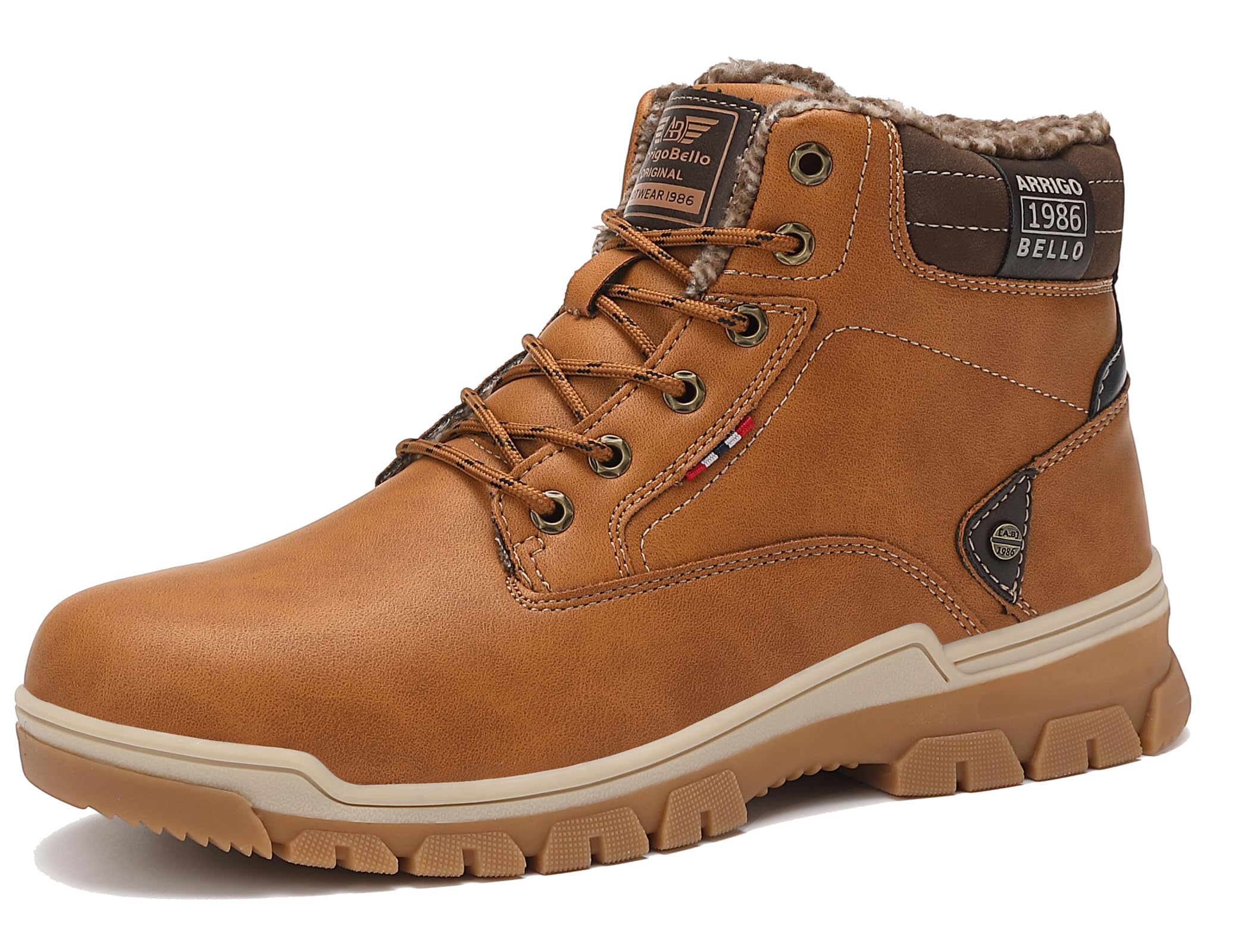 ARRIGO BELLO Stivali Uomo Invernali Scarpe Inverno Calda Foderato Montagna Antiscivolo Trekking Boots Scarponcini Neve Taglia 41-46EU