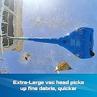 Vista 6 de Water Tech Pool Blaster Aqua Broom XL Ultra - Aspiradora inalámbrica para piscina y spa con juego de poste, a pilas, sin manguera, para jacuzzis