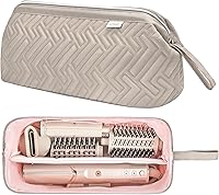 Vista 12 de Leudes Bolsa de viaje para herramientas para el cabello, estuche de transporte portátil de tiburón Flexstyle, estuche para secadora de pelo de Verde