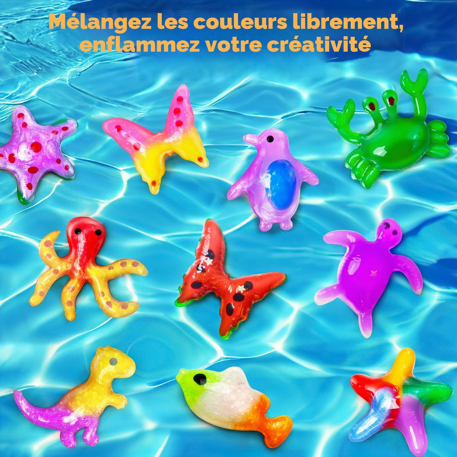 Magic Water Elf, 20 Bouteilles Aqua Gel, DIY Magic Gel Magique Activites Manuelles pour Enfants