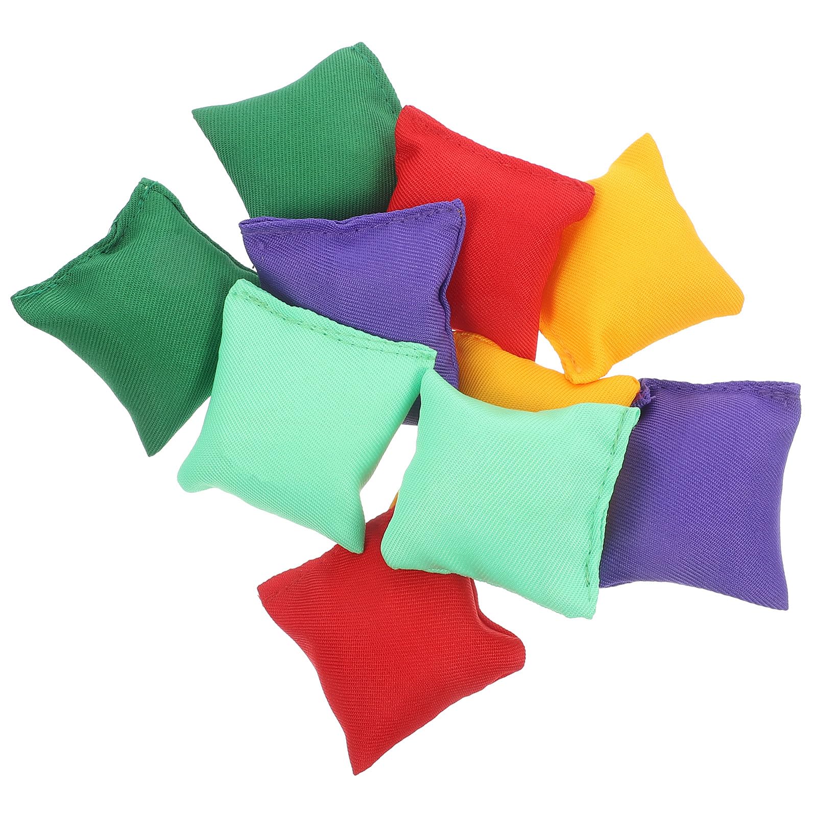Veemoon 10pcs Bean Bags Toss Game Bean Bag Colorful Bags Nylon Outdoor Throwing Game Props Suitable for Indoor and Outdoor Games, Lawns, Floors,