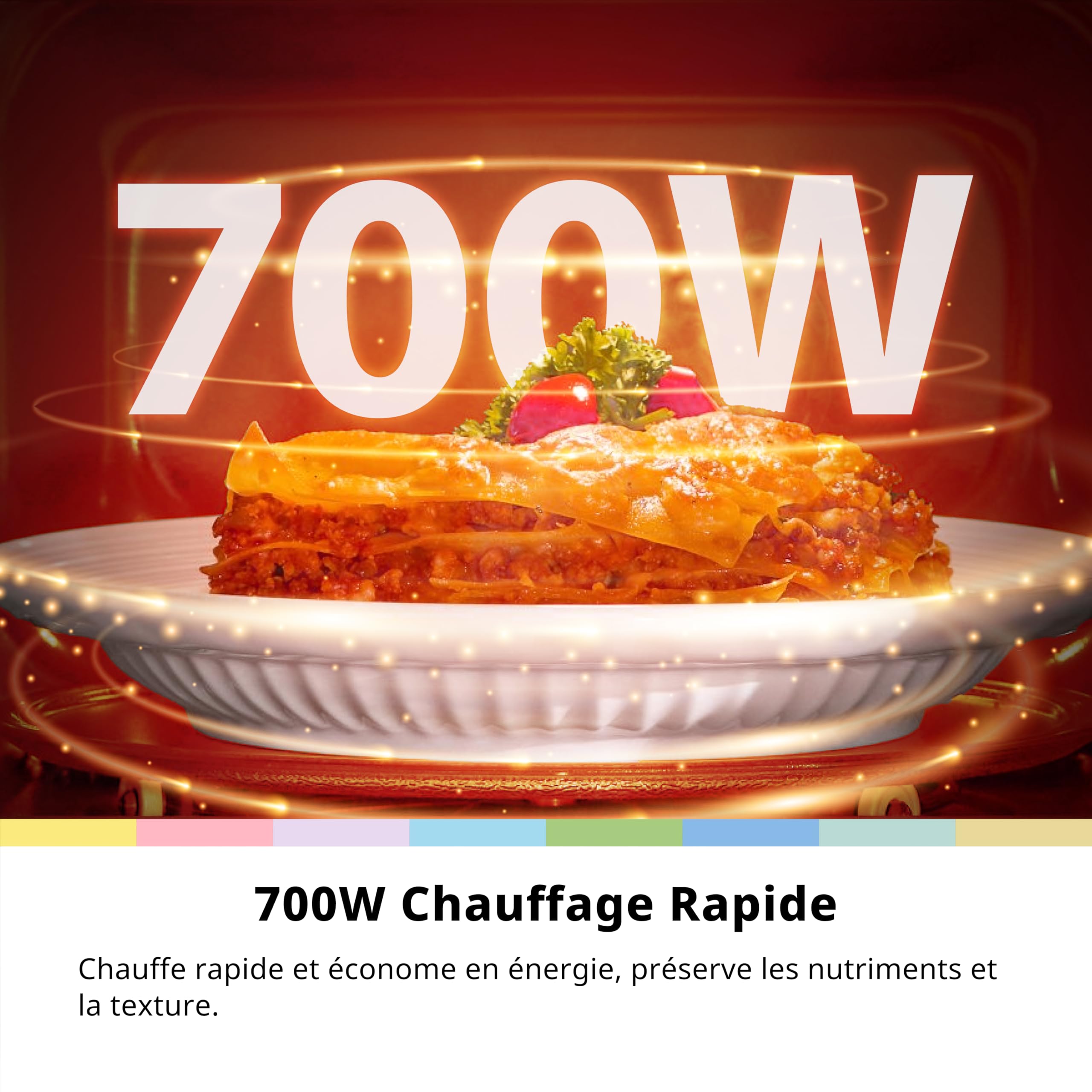 COMFEE' Four à Micro-ondes avec Grill, 20 Litres, Micro-ondes 700 W, Grill 1000 W, 5 Niveaux de Puissance, Minuterie 1-35 min, Design Compact, Noir - CMO-MG202NC(BK) - 4