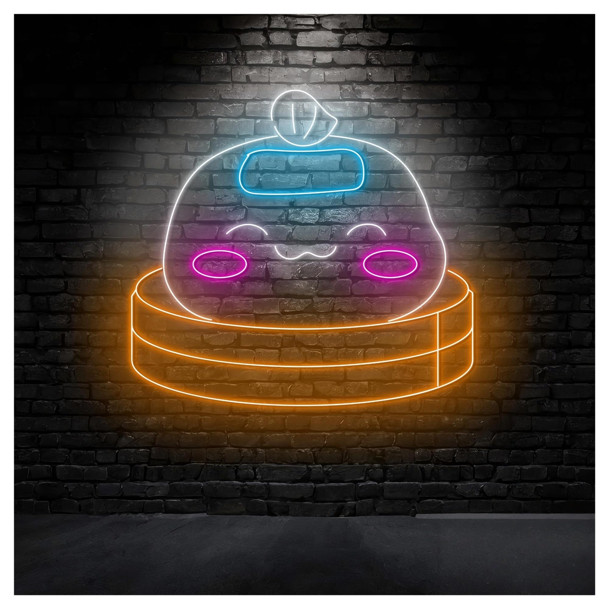 RONGCH Hanging Art Neon Signs Dumpling Neon Sign Dim Sum Led Light Chinese Food Restaurant Wall Decor Display Business Entrance 48cm
