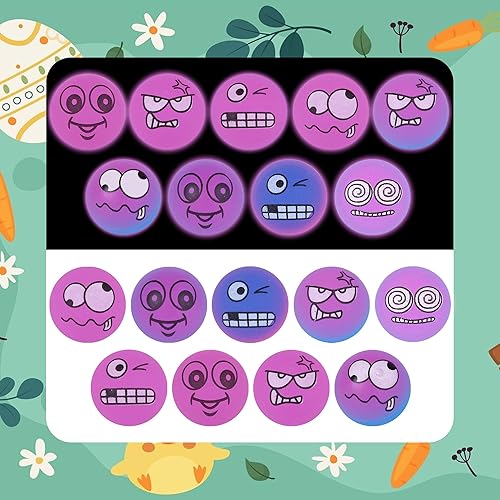 Miniatura 2 de Paquete de 24 huevos de Pascua rellenos con juguetes en el interior, bolas hinchables de Pascua para niños, rellenos de cesta de Pascua a granel,