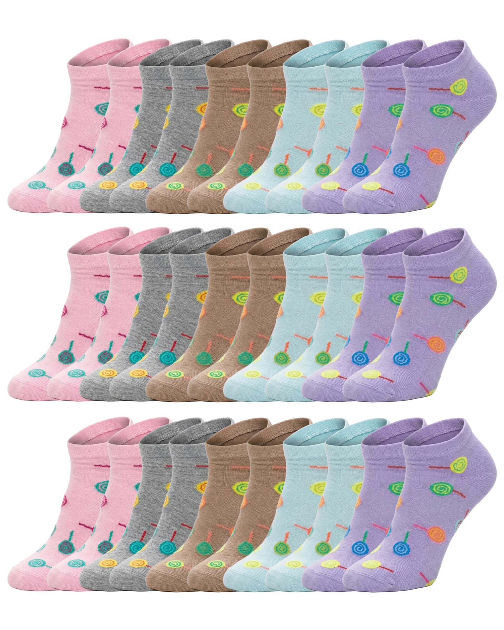 Women's Cotton Candy Ankle Socks – Multicolor (Pack of 5 - Free Size)-image-29