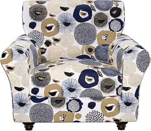 Miniatura 16 de Fundas elásticas para sofá, Fundas de sofá con estampado floral, 2 piezas de funda para sillón con funda de sección separada, Funda lavable para