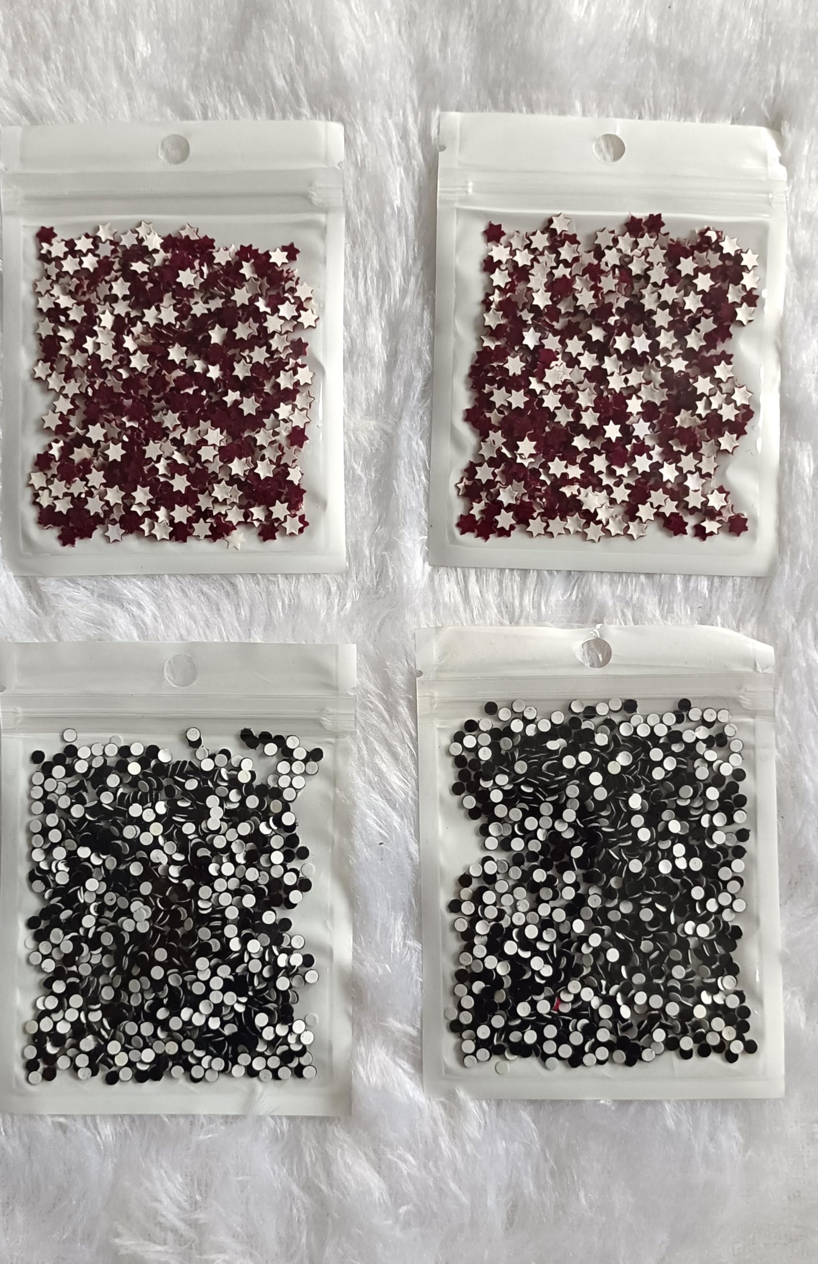 Bindi Stickers, Maroon Star and Black Round Shapes, Self-Adhesive, 4 Pack.-image-29
