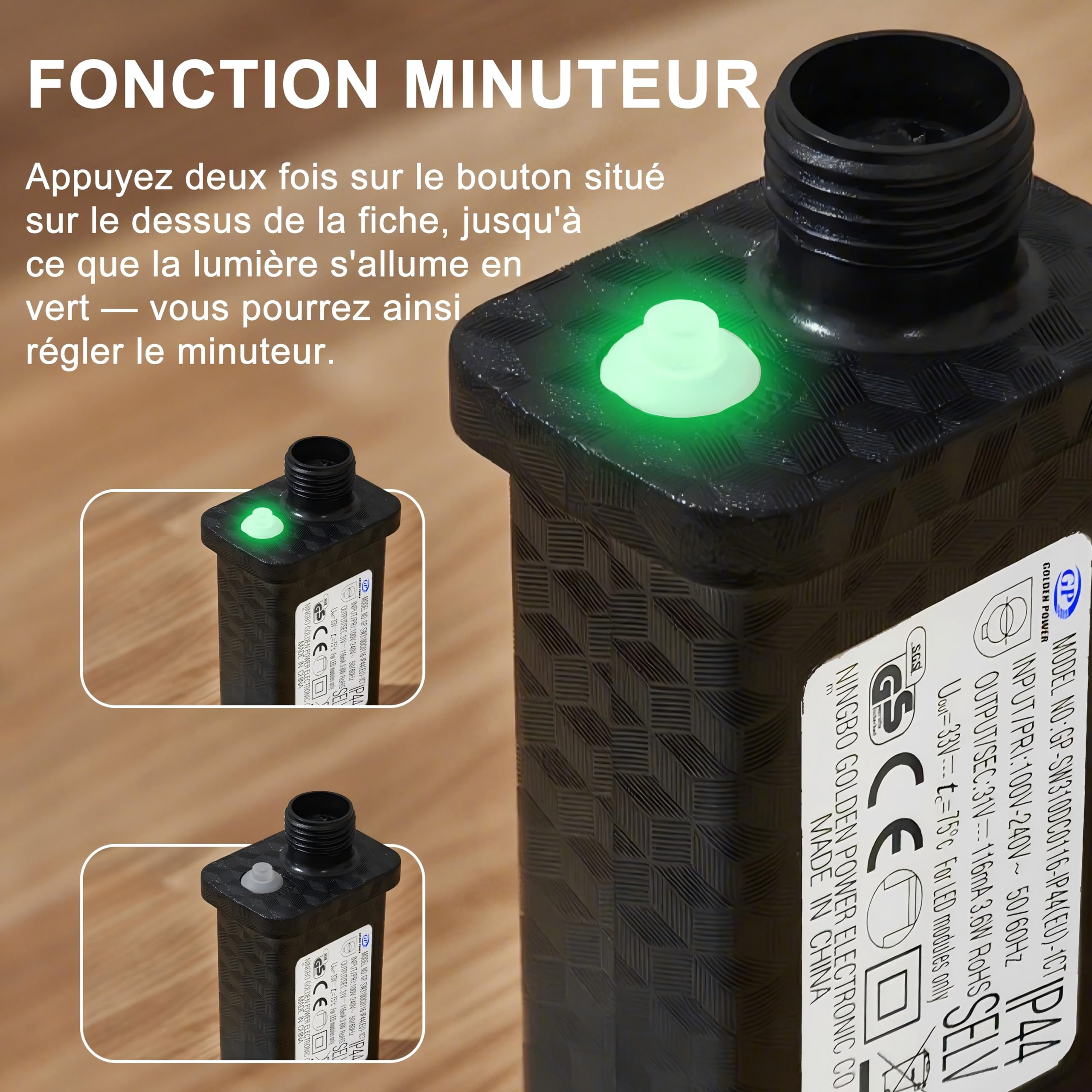 WISD Guirlande Lumineuse 103M 1000 LED Blanc Chaud avec Câble Vert - Réglable en luminosité pour Sapin de Noël, avec Minuterie et Prise - Décoration Intérieure Extérieure pour Noël, Chambre, Jardin