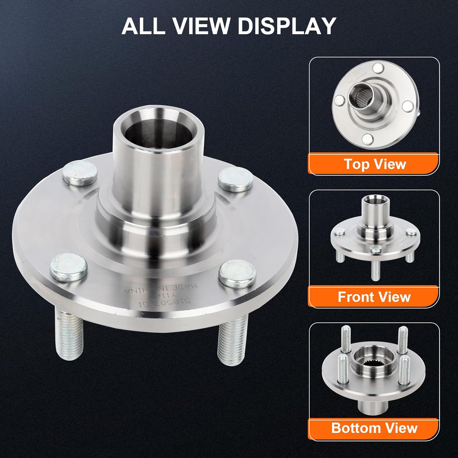 OCPTY Front Wheel Bearing and Hub Assembly Premium 518507 1998-2002 for Chevrolet Prizm Non-ABS Models, 1993-1997 for Geo Prizm Non-ABS Models, 1988-2002 for Toyota Corolla Non-ABS Models