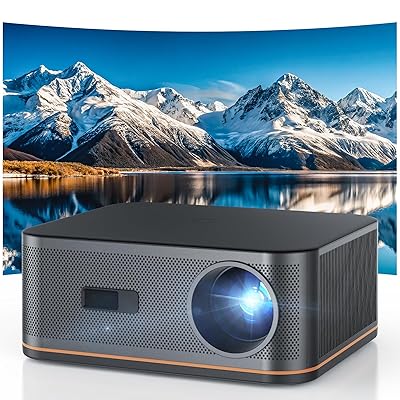 2000 ANSI 4K Full HD Projector with WiFi and Bluetooth, HAPPRUN Movie Home Theater with Auto Focus, 300'' Display for Indoor/Outdoor, Smart Proyector Compatible with Phone/TV Stick/PC/PS5